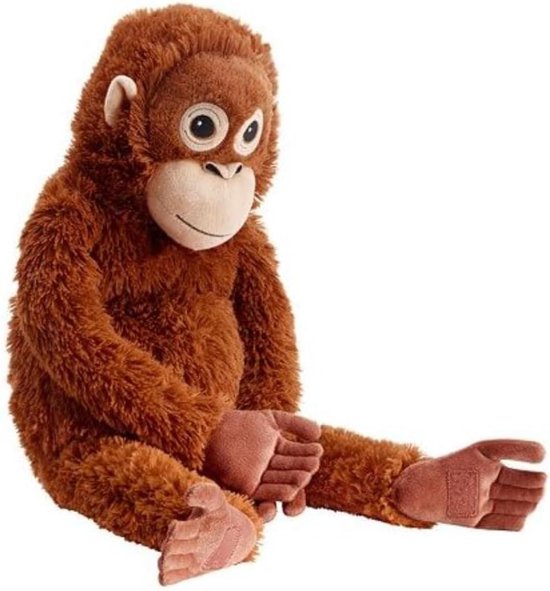 Pluche Aap - Knuffel Dier - Spelen en Hangend - Klittenbandsluiting - 66 cm - Bruin
