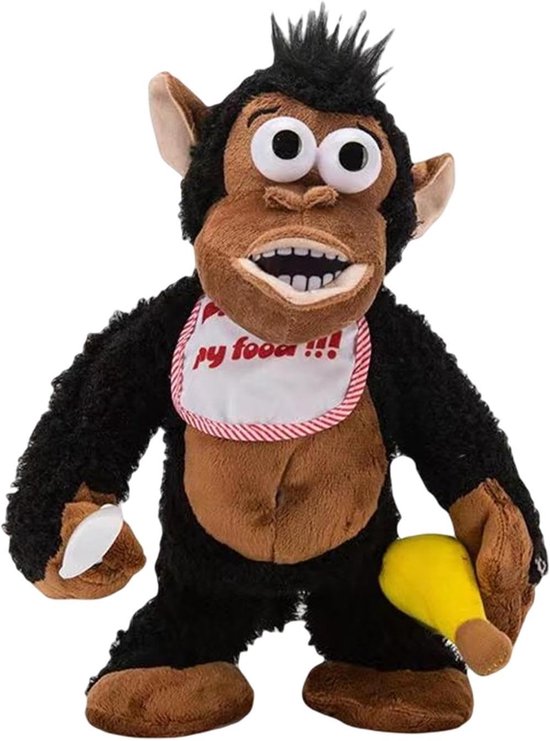 Pluche Aap Speelgoed - Knuffel Dier - Decoratief Cadeau - Magnetisch Ontwerp - 29 cm Hoog - Meerkleurig van Merkloos