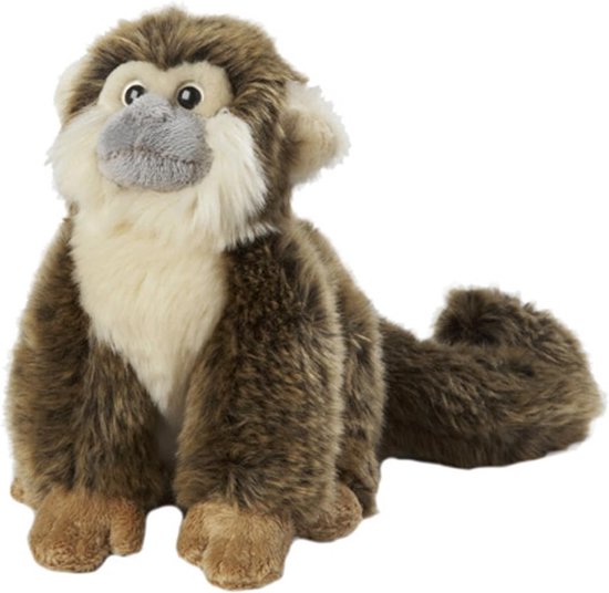 Pluche Aapje - Knuffeldier Dier - Kinderen Spelen - Zacht Materiaal - 18 cm Groot - Multikleur van Merkloos