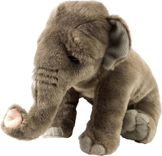 Pluche Aziatische Olifant Knuffeldier van 30 cm - Zacht en Realistisch van Merkloos