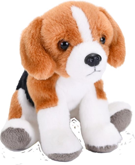 Pluche Beagle - Knuffeldier hond - Kinderen leren - Gemaakt van gerecycled materiaal - 127 cm - Beige