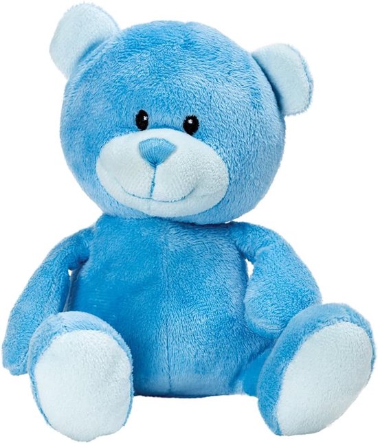 Pluche Beer - Knuffel Pop - Babykamer Decoratie - Super Zacht Materiaal - 16 x 15 x 11 cm - Blauw