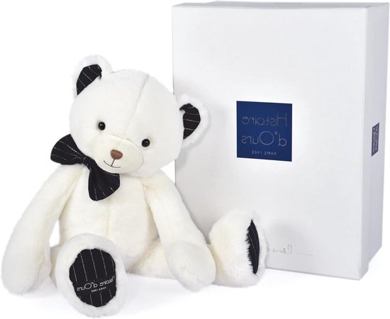 Pluche beer - Zachte knuffel - Babyspeelgoed - Mooie geschenkdoos - 40 cm - Ivoor