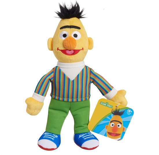 Pluche Bert Knuffel - Zacht Speelgoed - Kinderkamer Decoratie - Gemaakt met gerecyclede vulling - 20 cm Hoog - Geel