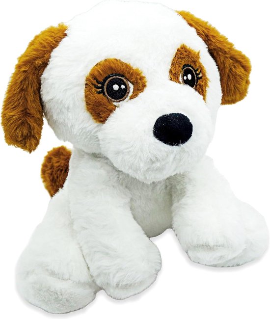 Pluche Dier Hond - Knuffel Puppy - Kinderen Knuffelen - Veilig Ontwerp - 23 cm - Bruin