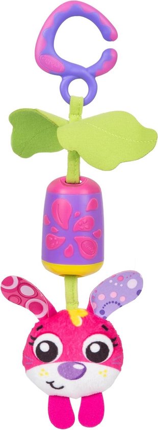 Pluche Dier - Knuffel Konijn - Baby Bezig Houden - Met Rammelaar - 32 cm - Roze