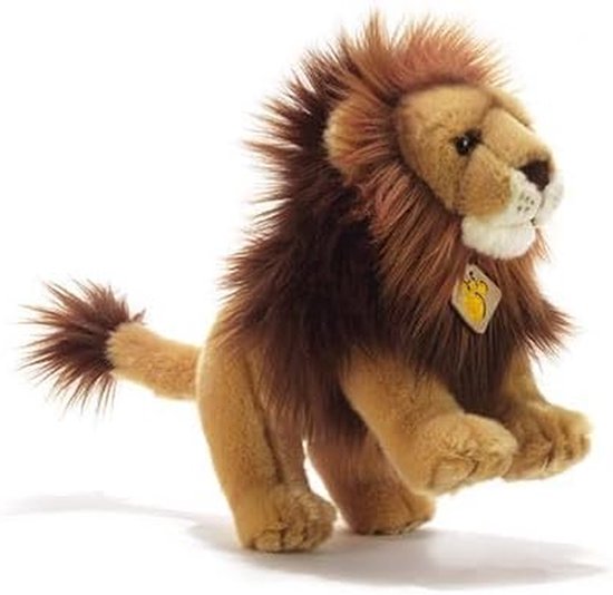 Pluche dier - Knuffel leeuw - Kinderkamer decoratie - Gemaakt in Italië - 26 cm - Meerkleurig