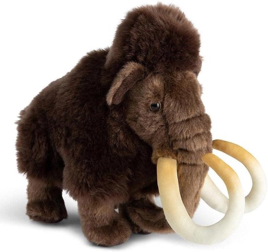 Pluche dier - Knuffel mammoet - Spelen en knuffelen - Duurzame vulling - 23 cm - Bruin