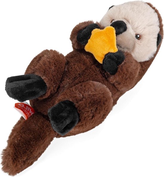 Pluche Dier - Knuffel Otter - Baby Cadeau - Gemaakt van gerecycled materiaal - 20 cm - Bruin