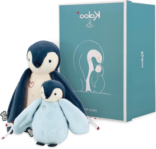 Pluche dier - Knuffel Pinguïn - Emotionele ontwikkeling - Zacht en knuffelbaar - 14 x 12 x 25 cm - Meerkleurig
