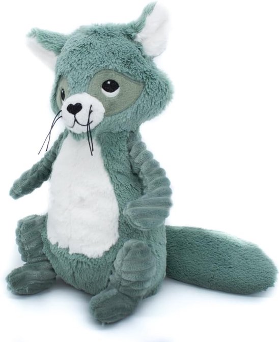 Pluche dier - Knuffeldier wasbeer - Baby speelgoed - Super zacht materiaal - 135 x 19 x 265 cm - Groen