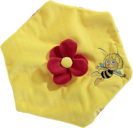 Pluche dier - Knuffeldoekje baby - Baby comfort - Met knisperbloem - 25x25cm - Geel
