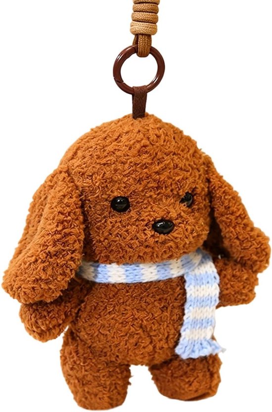 Pluche Dier Sleutelhanger - Muzikale Knuffel - Boeiend Spel - Gevoelige Aanraking - 16x8x5 cm - Pup