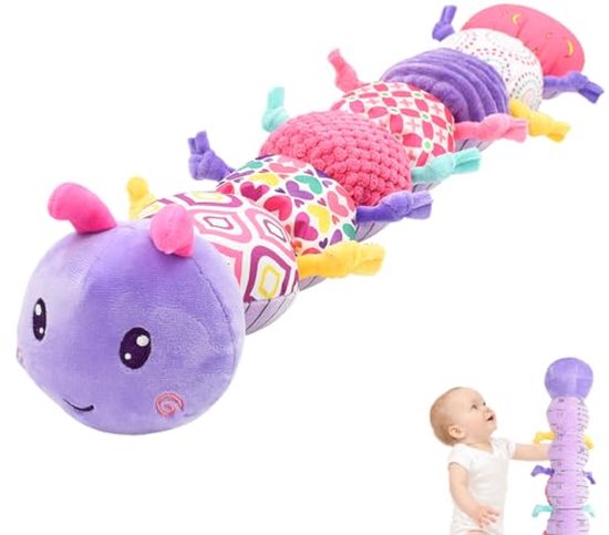 Pluche Dier voor Baby's - Sensorisch Montessori Speelgoed met Muziek - Tummy Time Cadeau voor Baby's van 0-12 Maanden van Merkloos