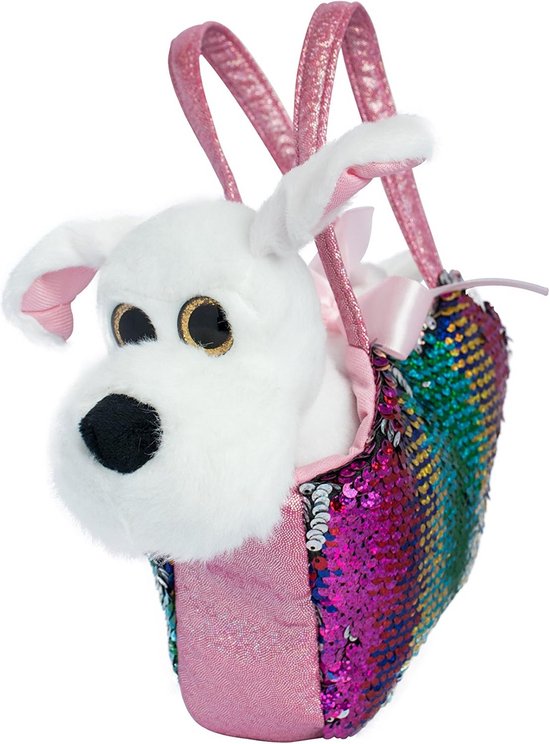 Pluche Dier - Zacht Speelgoed - Cadeau Geven - Magische Pailletten - 20 cm - Multicolor