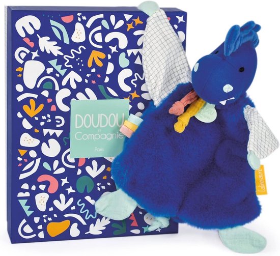 Pluche Dino Knuffel - Ultra-zachte Kinderknuffel - 25 cm - Blauw - Ideaal Geschenk voor Baby's