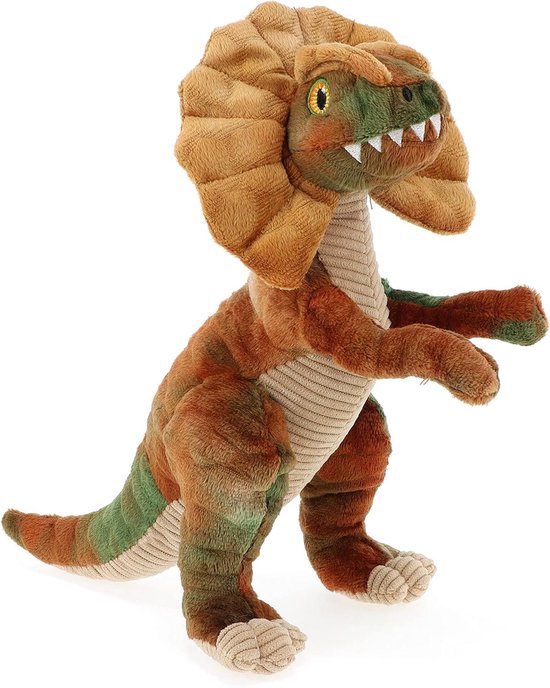Pluche Dinosaurus - Knuffeldier Dilo - Kinderspeelgoed - Gemaakt van gerecycled materiaal - 26 cm - Groen van Merkloos