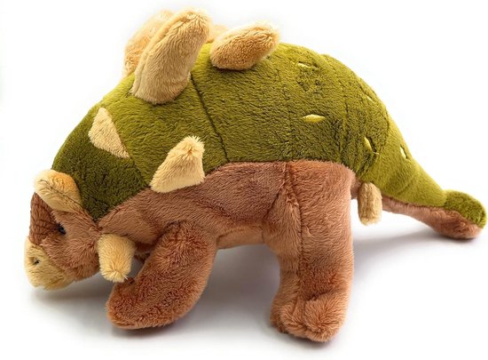 Pluche dinosaurus - Knuffeldier stof - Kinderkamer decoratie - Bijzondere stijl - 33 cm - Meerkleurig