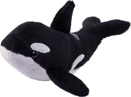Pluche Eco Orca 12 cm | Milieuvriendelijk Speelgoed van Gerecyclede Materialen