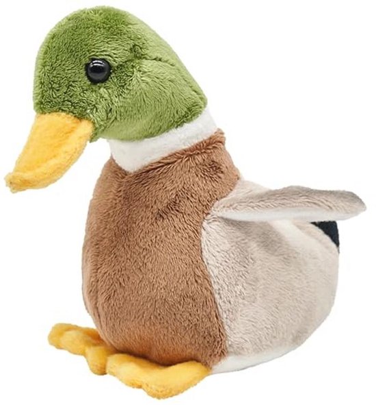 Pluche Eend Knuffeldier van 16 cm - Zacht en Knuffelbaar van Merkloos