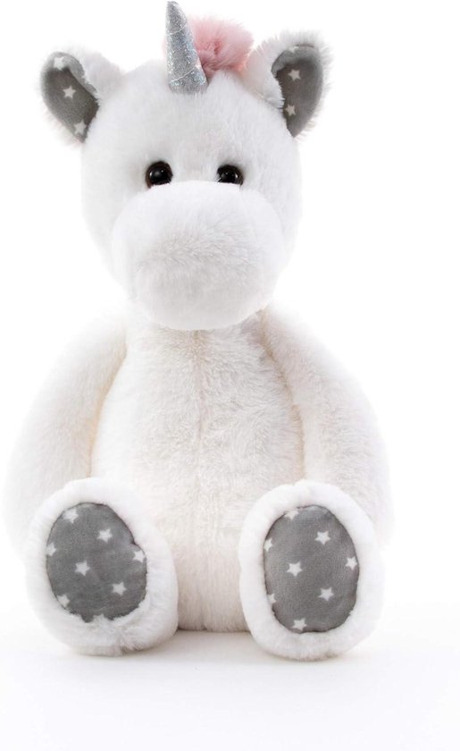 Pluche Eenhoorn - Knuffel Dier - Babyshower Cadeau - Ultrazacht Materiaal - 28 cm - Wit