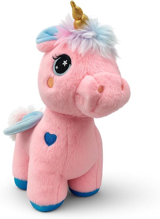Pluche eenhoorn - Knuffeldier kind - Spelen en knuffelen - Huidvriendelijk materiaal - 30 cm hoog - Roze van Merkloos