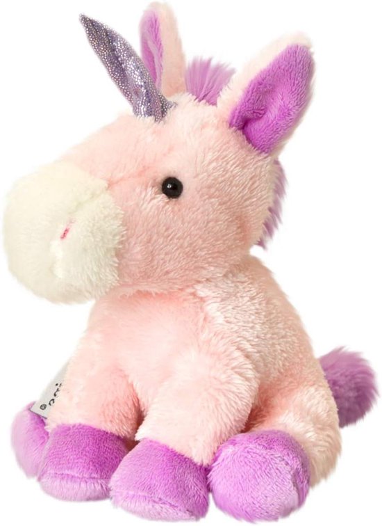 Pluche Eenhoorn - Zacht Speelgoed - Kinderkamer Decoratie - Europese Veiligheidsnormen - 14 cm - Roze van Merkloos