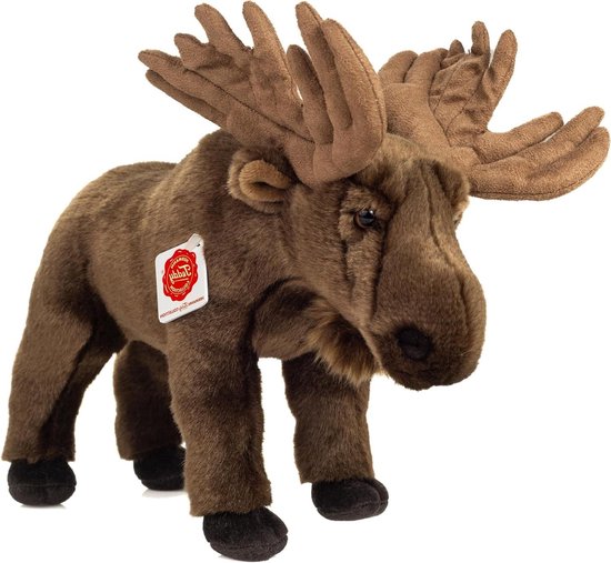 Pluche Eland - Knuffeldier Dier - Kinderspeelgoed - Gerecycled Vulfibber - 30 cm - Bruin van Merkloos