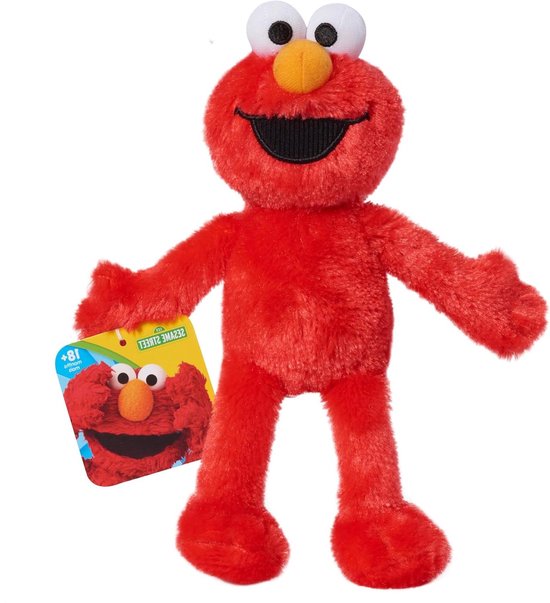 Pluche Elmo Knuffel - Sesamstraat Knuffel Zacht Speelgoed - Kinderspeelgoed - Gemaakt van gerecyclede vulling - 20 cm - Rood
