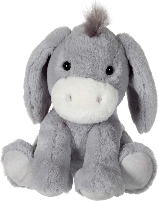 Pluche Ezel - Knuffel Ezel - Spelen en Knuffelen - Zacht en Pluizig - 30 cm - Multicolor van Merkloos