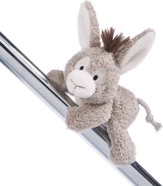Pluche Ezel Knuffel met Magneet voor Koelkast en Schoolbord - 12cm van Merkloos