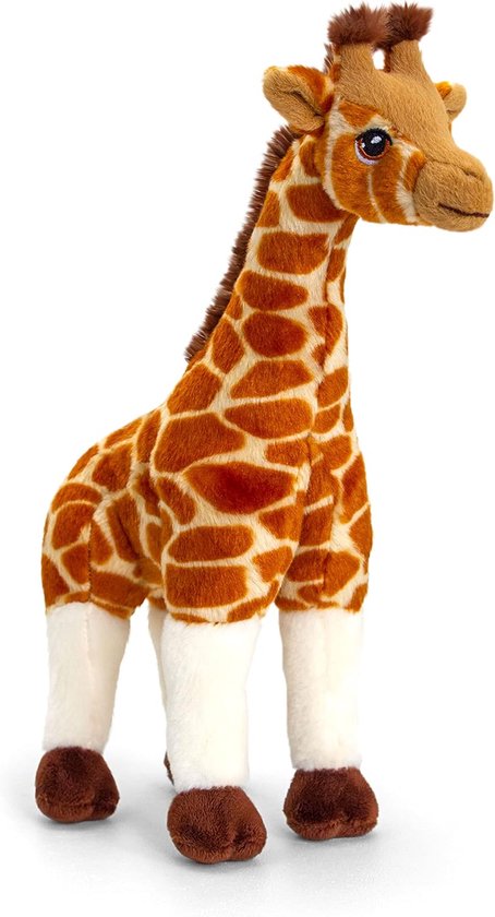 Pluche Giraffe - Knuffel Dier - Spelen Knuffelen - Gerecyclede Materialen - 30 cm - Bruin