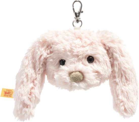 Pluche Haas Hanger - Knuffel Dierenhanger - Tas Accessoire - Handgemaakt Uniek - 7 cm - Roze