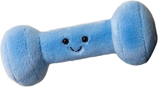 Pluche Halter Speelgoed - Baby Sensorisch Kussen - Baby Ontwikkeling - Zachte Katoen Vulling - 20 cm - Blauw