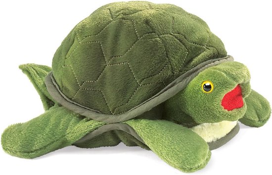 Pluche Handpop Schildpad - Knuffeldier voor Kinderen
