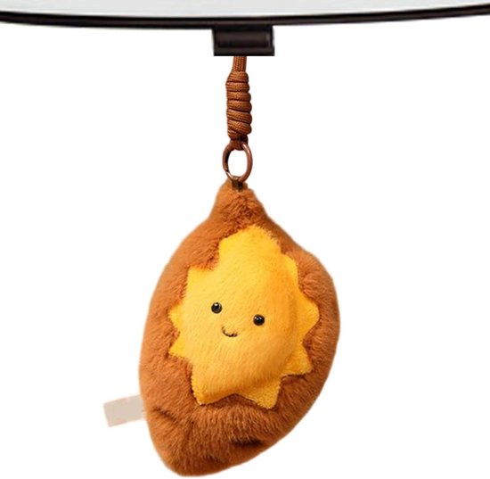 Pluche hanger - Knuffel ornament - Tas decoratie - Levendig ontwerp - 18.5 cm - Bruin