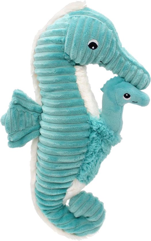 Pluche Hippocampus Knuffel - Moeder en Baby Knuffel - Verhalen Creëren - Verstop Baby in Zak - 36 cm
