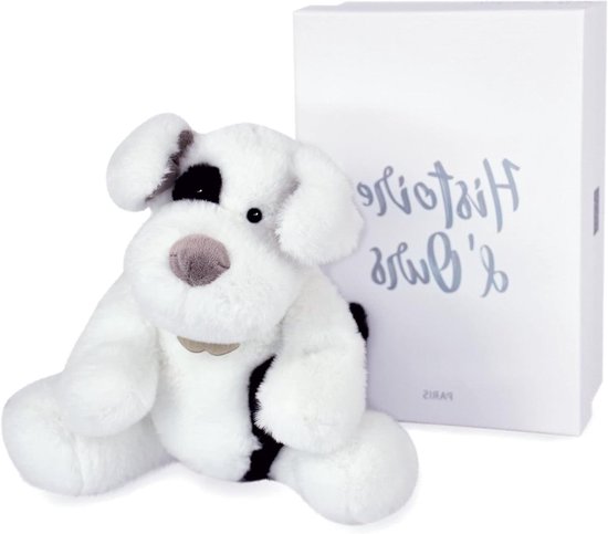 Pluche Hond - Knuffel Dier - Spelen en Decoratie - Zacht en Knuffelbaar - 30 cm - Wit