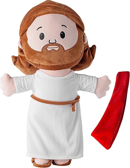 Pluche Jezus Pop - Knuffel Religieus - Troost en Slaap - Zacht Kort Pluche