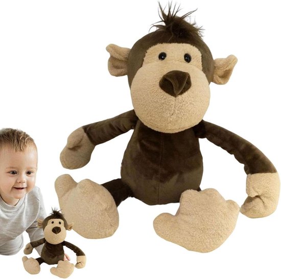 Pluche Jungle Dieren - Knuffel Dieren - Kinderen Spelen - Zacht en Wasbaar - 25 cm - Multicolor