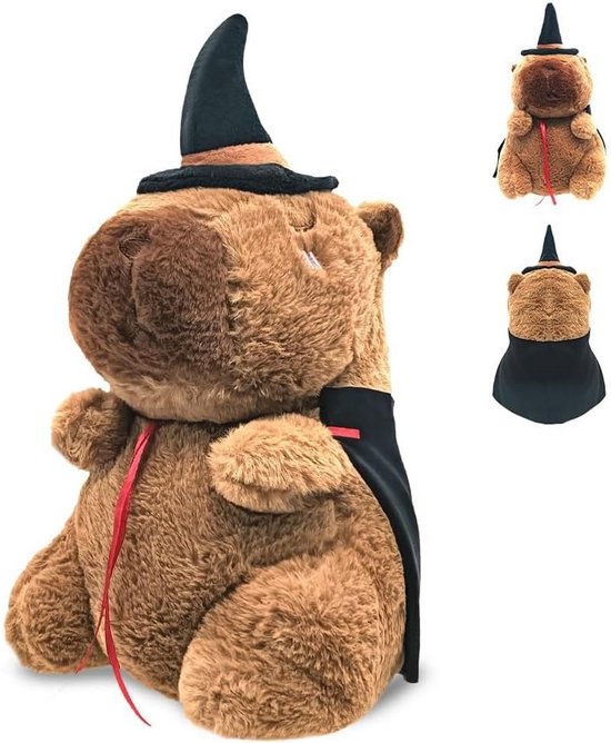 Pluche Kangoeroe Speelgoed 23 cm - Knuffeldier met Toverhoed en Cape voor Kinderen en Volwassenen van Merkloos