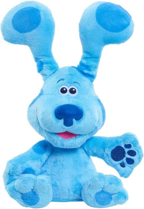 Pluche kiekeboe + geluid - Blue's, clues & you - blauw - 30cm.