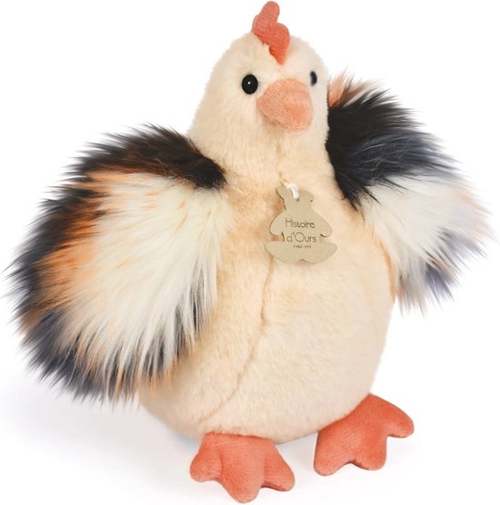Pluche kip - Zacht en schattig boerderijdier - 20 cm - Ideaal cadeau voor geboorte en verjaardag