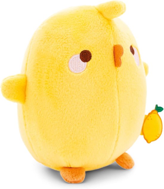 Pluche knuffel - Baby speeltje - Ontdekken en knuffelen - Met rinkelende bel - 10 cm - Geel