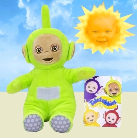 Pluche Knuffel - Zacht Speelgoed - Kinderkamer Decoratie - Uniek Karakter Ontwerp - 33 cm Hoog - Groen van Merkloos