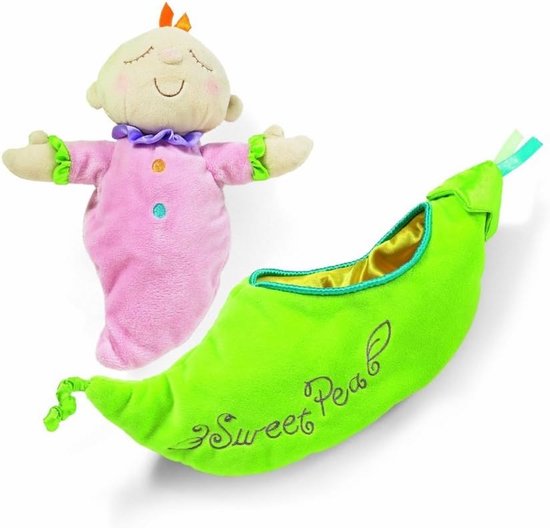 Pluche knuffel - Zachte pop - Baby verzorgen - Verwijderbare slaapzak - 15 cm - Groen