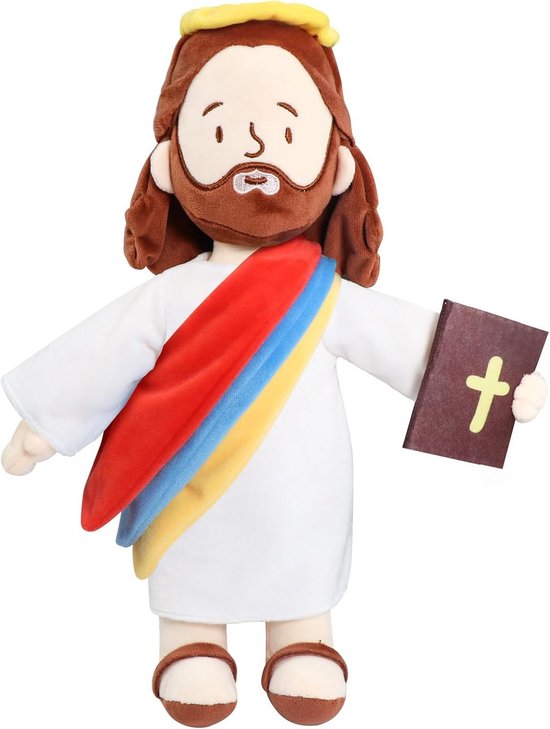 Pluche knuffelpop met Jezus-thema voor kinderen