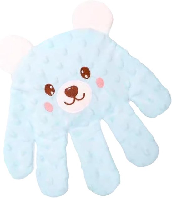 Pluche Knuffels - Oplaadbaar - Interactieve Knuffel - Automatische Klop-Soezen - Klap Speelgoed - Cartoon Dierenpop - Zacht Slaaphulpmiddel - Baby - Pluche - 0-3 Jaar - Witte Beer - Palm - Past in Wieg, Kinderwagen of Reiswieg - Blauw van Palm