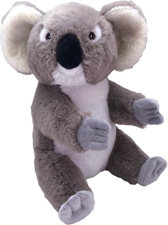 Pluche Koala Knuffel - Knuffeldier Duurzaam - Baby Cadeau - Gemaakt van Gerecycled Materiaal - 30 cm - Grijs