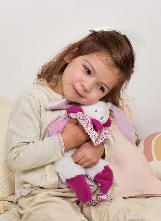 Pluche Konijn Knuffel die Verandert in een Handige Tas Roze